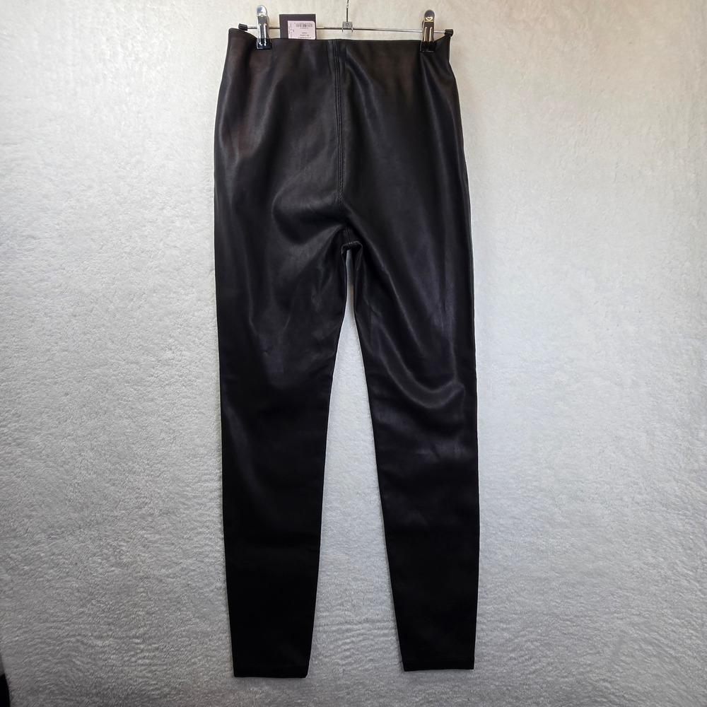 Rag & Bone‎ Black Leather Leggings Womens Pants 24 Skinny High Waist Minimalist